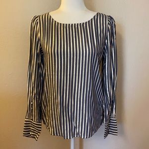 ❌SOLD❌ ✨NWT Express Blue Gold and White Stripe Top